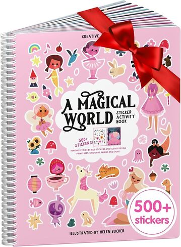 CUPKIN Holly Jolly Holiday Stickers for Kids, Toddler Sticker Book, Santa Christmas Activity Book, Toddler Travel Essentials, 300+ Christmas Stickers + 8 Sticker Scenes and Coloring Pages in Kuwait