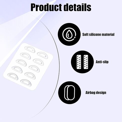 10 Pairs Eyeglass Nose Pads Adhesive Anti Slip Nose Pads for Glasses Silicone Glasses Nosepads Replacement for Eyeglass Glass Sunglasses (Clear) in Saudi Arabia