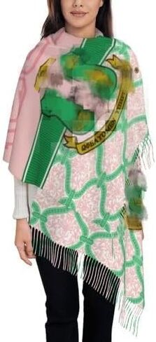 Aka Scarf Sorority Gifts For Women'S Scarf Super Soft Wrap For Long Large Warm With Tassel in Saudi Arabia