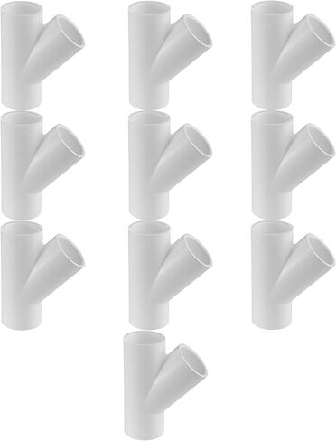 تركيبات أنابيب PVC من سلسلة 475 - واي - الجدول 40 (أبيض) - 1 بوصة (SOC x SOC x SOC) / سعة التدفق العالي/السباكة، الري، حمام السباحة، المنتجع الصحي، مشاريع DIY/معتمدة من NSF (475-010) in Kuwait