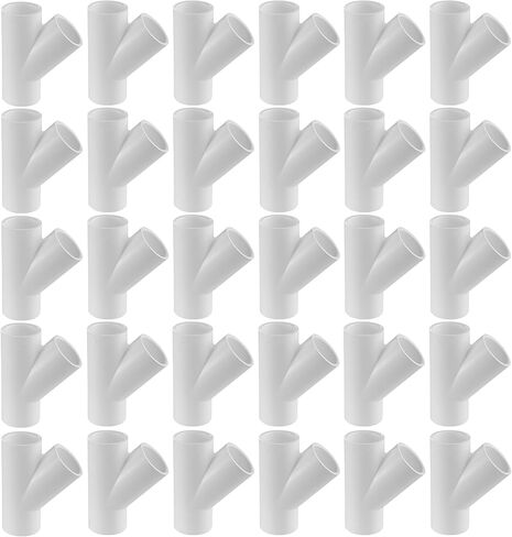 تركيبات أنابيب PVC من سلسلة 475 - واي - الجدول 40 (أبيض) - 1 بوصة (SOC x SOC x SOC) / سعة التدفق العالي/السباكة، الري، حمام السباحة، المنتجع الصحي، مشاريع DIY/معتمدة من NSF (475-010) in Kuwait