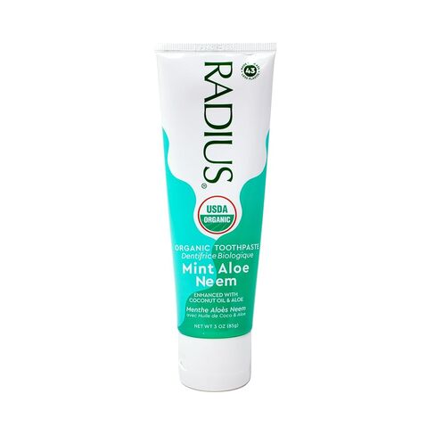 Radius - Organic Coconut Oil Toothpaste, USDA Organic Certified (Mint Aloe Neem, 3 oz, 6pack) in Saudi Arabia