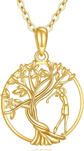 KECHO 14K Real Solid Gold Tree of Life Pendant Necklace Sports Jewelry Graduation Birthday Gifts for Women in Saudi Arabia