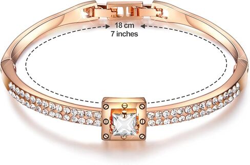 Fasion Jewelry Spiritual Guidance Bangle Bracelets For Women 18K Gold Plating Adjustable Bracelets with Crystal for Wife Girlfriend or Mothers, in Saudi Arabia