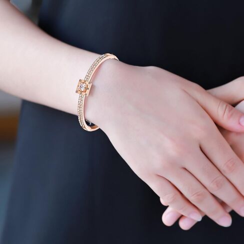 Fasion Jewelry Spiritual Guidance Bangle Bracelets For Women 18K Gold Plating Adjustable Bracelets with Crystal for Wife Girlfriend or Mothers, in Saudi Arabia