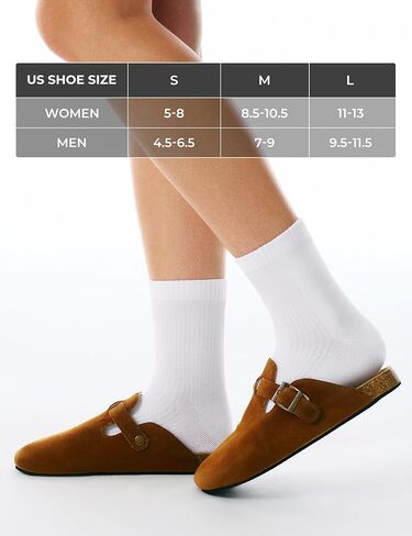 CS CELERSPORT 5 Pack Mini Crew Cotton Cushioned Ankle Socks, Athletic Causal Moisture-Wicking Calf Socks for Women and Men in Saudi Arabia