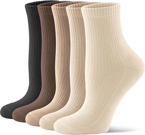 CS CELERSPORT 5 عبوات من الجوارب القطنية المبطنة للكاحل، جوارب رياضية غير رسمية ماصة للرطوبة للنساء والرجال in Kuwait