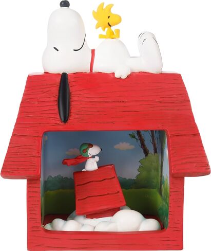 Precious Moments Peanuts Snoopy Shadow Box | This Time I’ve Got You Red Baron! Resin Shadow Box | Snoopy & Red Baron | Peanuts Gifts & Decor in Saudi Arabia