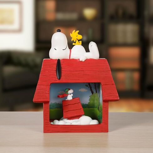 Precious Moments Peanuts Snoopy Shadow Box | This Time I’ve Got You Red Baron! Resin Shadow Box | Snoopy & Red Baron | Peanuts Gifts & Decor in Saudi Arabia