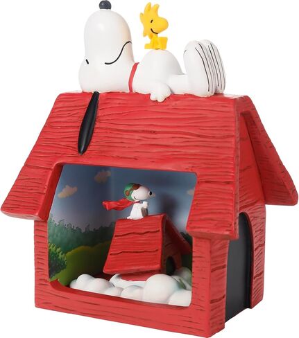 Precious Moments Peanuts Snoopy Shadow Box | This Time I’ve Got You Red Baron! Resin Shadow Box | Snoopy & Red Baron | Peanuts Gifts & Decor in Saudi Arabia