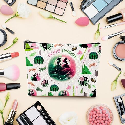 Witch Merch Makeup Bag Broadway Musical Cosmetic Bag Witch Gifts for Girls Women Elphaba And Glinda Fans Movie Lovers Witch Merchandise Unlikely Friendships in Saudi Arabia