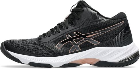 ASICS Women's Netburner Ballistic FlyteFoam Mid Top 3 Volleyball Shoes, 8.5, White/Blue Coast in Saudi Arabia