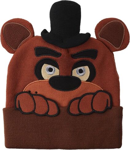 Five Nights at Freddy’s Freddy Peekaboo Hands Brown Knit Beanie in Kuwait