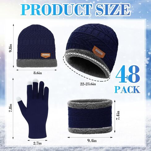Liitrsh 240 Pcs Bulk Winter Beanie Hat Glove Scarf Earmuff Sock Set Unisex Knitted Neck Warmer Gaiter Touchscreen Glove for Homeless Supplies Donation Charity Care Bundle in Saudi Arabia