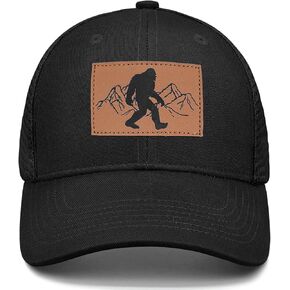 قبعة Bigfoot مضحكة قبعات Sasquatch هدايا أشياء للرجال والنساء قبعة بيسبول سوداء in Kuwait