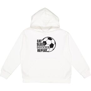 inktastic Eat Sleep Soccer Repeat Youth Hoodie Sweatshirt in Saudi Arabia