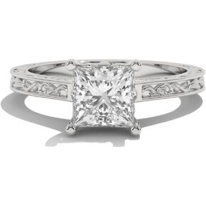 Diamond Ring For Women - IGI Certified Lab Grown Diamond Rings for Any Occasion, Wedding, Engagement Ring D-F Colorless, VVS1-VVS2-VS1 Clarity - Princess Shape in Saudi Arabia