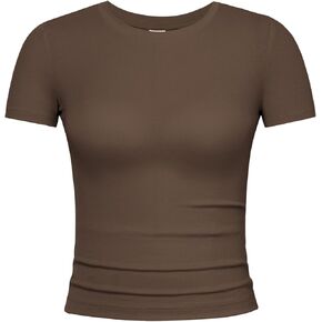 باتبات بنات سليم قمصان مناسبة 5-16 سنة قصيرة الأكمام Crewneck المحاصيل القمم متماسكة الصيف عادية الأساسية تيز in Kuwait