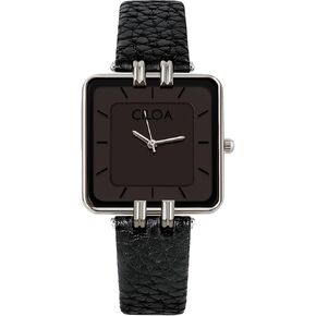 Women's Leather Strap Watch Dainty Elegant Gold Watches for Women Classic Casual Fashion Square Ladies Watch Gifts Present for Her in Saudi Arabia