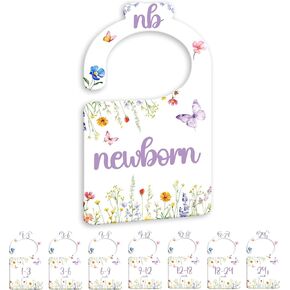 Boy Baby Closet Dividers for Nursery Closet Organizer, Newborn to 24 Months Size Clothes, Bule Hangers with Size Dividers, Double Sided in Saudi Arabia