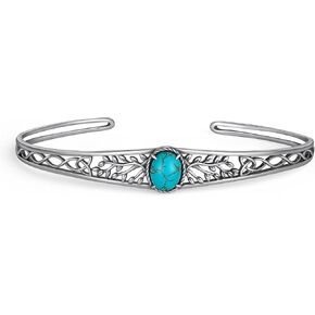 Genuine Turquoise Bracelets 925 Sterling Silver Turquoise Bangle Cuff Bracelets Tree of Life Bracelet Vintage Nature Gemstone Jewelry Real Turquoise Jewelry for Women in Kuwait
