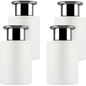 زجاجات ناشرة زجاجية، برطمانات ناشرة باللون الأسود غير اللامع مع أغطية فضية، مجموعة مكونة من 4 قطع - ارتفاع 4.2 بوصة، 120 مل 4.06 أونصة. تستخدم ملحقات العطور لمجموعات ناشر القصب البديلة. in Kuwait