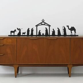 Iron Nativity Scene Figurine Decor - for Living Room, Office, Desk | Ideal Christmas Home Decor in Kuwait