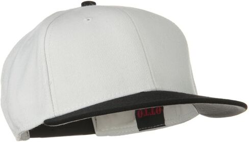 قبعة Snapback من مزيج الصوف بنمط احترافي - أسود وأبيض in Saudi Arabia