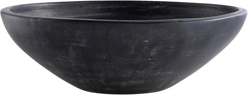 Signature Design by Ashley Meadie Casual Distressed Terra Cotta Round Bowl, Black in Saudi Arabia