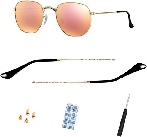 Replacement Temple Arms for Ray-Ban RB3548N RB3447 Sunglasses Glasses with 4 Screws 1 Screwdriver in Saudi Arabia