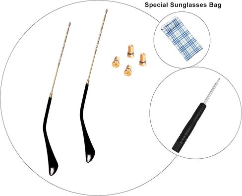 Replacement Temple Arms for Ray-Ban RB3548N RB3447 Sunglasses Glasses with 4 Screws 1 Screwdriver in Saudi Arabia