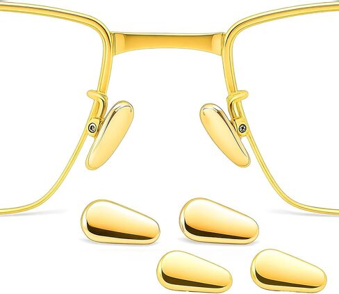 2 Pairs of Anti Slip Metal Titanium Screw Eyeglass Nose Pads, Including a 3 in 1 Screwdriver and Screw Repair Kit, Suitable for Frame Glasses, Sunglasses, Business Series (Titanium Silver) in Saudi Arabia