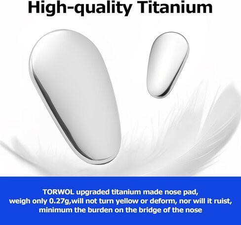 2 Pairs of Anti Slip Metal Titanium Screw Eyeglass Nose Pads, Including a 3 in 1 Screwdriver and Screw Repair Kit, Suitable for Frame Glasses, Sunglasses, Business Series (Titanium Silver) in Saudi Arabia