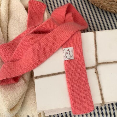 1pack Narrow Scarf Long Knitted Thin Scarf Autumn Warm Scarf Decoration Scarf Fashion Accessory in Saudi Arabia