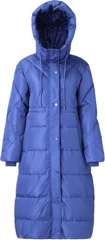Women's Winter Full Length Duck Down Coat,Plus Size Long Puffer Jacket Parka for Ladies,Hooded,Thickened in Saudi Arabia