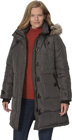 Woman Within Plus Size Heathered Down Puffer Coat in Saudi Arabia
