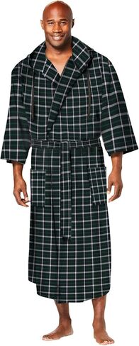 KingSize Men's Big & Tall Hooded Microfleece Maxi Robe With Front Pockets in Saudi Arabia