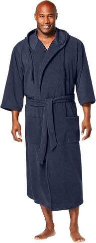 KingSize Men's Big & Tall Hooded Microfleece Maxi Robe With Front Pockets in Saudi Arabia