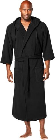 KingSize Men's Big & Tall Hooded Microfleece Maxi Robe With Front Pockets in Saudi Arabia