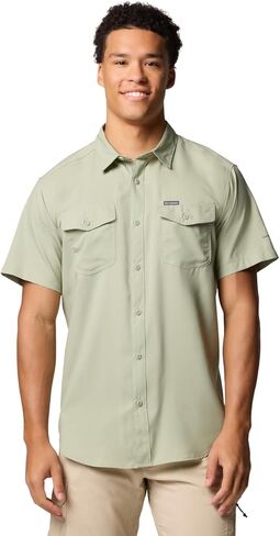 Columbia Men's Big & Tall Utilizer II Solid Short Sleeve Shirt, ICY Morn, 5X B&T in Kuwait