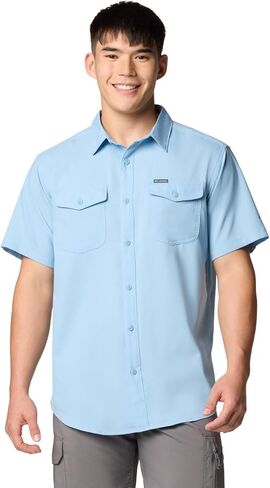 Columbia Men's Big & Tall Utilizer II Solid Short Sleeve Shirt, ICY Morn, 5X B&T in Kuwait