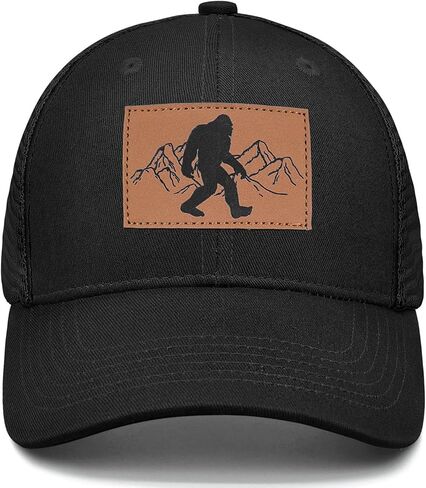 قبعة Bigfoot مضحكة قبعات Sasquatch هدايا أشياء للرجال والنساء قبعة بيسبول سوداء in Kuwait