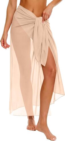 ANRABESS Women Sarong Swimsuit Cover ups Long Bikini Wraps Sheer Swimwear Bathing Suit Cover Up 2026 Beach Vacation Clothes in Saudi Arabia