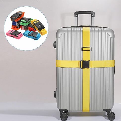 Luggage Straps, Suitcase Straps Adjustable Luggage Belts Strap with Combination Lock TSA Approved for Luggage Suitcases Travel, Purple in Saudi Arabia