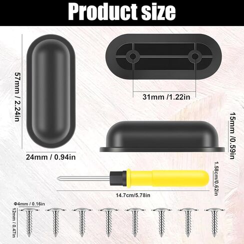 4 PCS Luggage Replacement Parts Plastic Luggage Stand Feet Stud with Self-Tapping Screws Suitcase Bottom Side Accessories, Black 2.24 × 0.94 × 0.6 Inch in Saudi Arabia