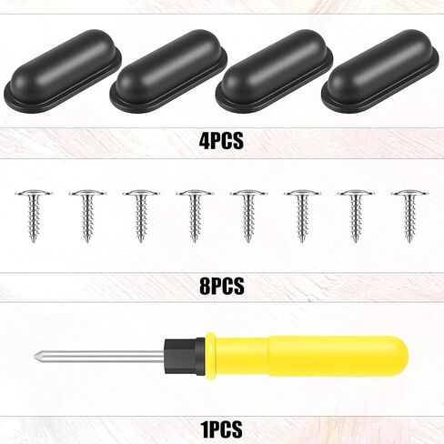 4 PCS Luggage Replacement Parts Plastic Luggage Stand Feet Stud with Self-Tapping Screws Suitcase Bottom Side Accessories, Black 2.24 × 0.94 × 0.6 Inch in Saudi Arabia