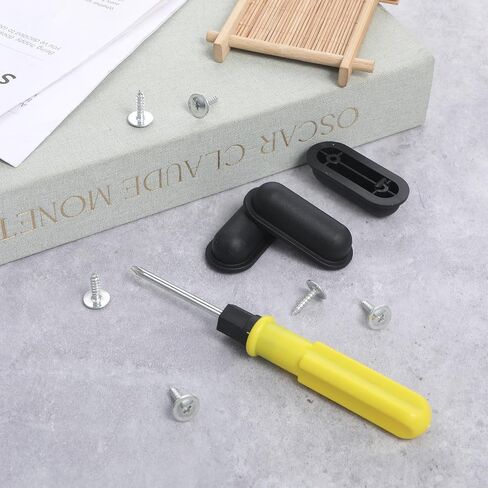 4 PCS Luggage Replacement Parts Plastic Luggage Stand Feet Stud with Self-Tapping Screws Suitcase Bottom Side Accessories, Black 2.24 × 0.94 × 0.6 Inch in Saudi Arabia