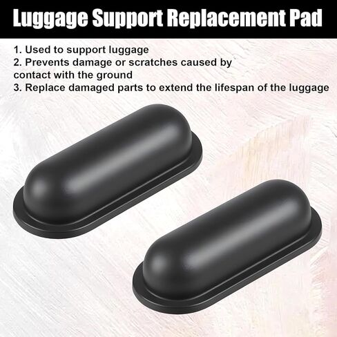 4 PCS Luggage Replacement Parts Plastic Luggage Stand Feet Stud with Self-Tapping Screws Suitcase Bottom Side Accessories, Black 2.24 × 0.94 × 0.6 Inch in Saudi Arabia