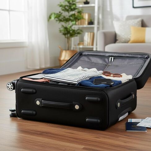 4 PCS Luggage Replacement Parts Plastic Luggage Stand Feet Stud with Self-Tapping Screws Suitcase Bottom Side Accessories, Black 2.24 × 0.94 × 0.6 Inch in Saudi Arabia