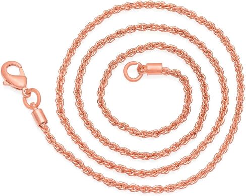 Rose Gold Rope Chain Necklace | Pure Copper Art-Inspired Wellness Jewelry for Men & Women | Healing Energy, Grounding & Balance | Non-Tarnish Unisex Chain (16–24 Inch) in Saudi Arabia